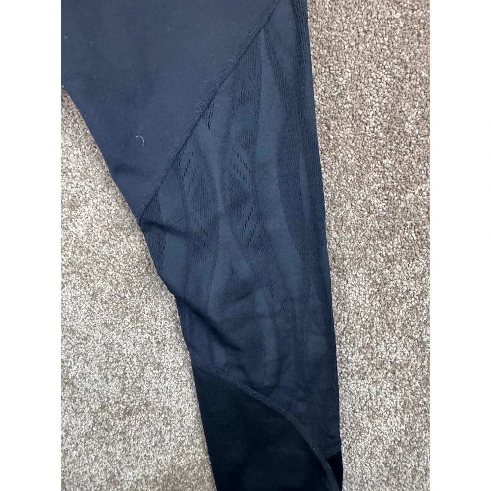 Alo Yoga Womens Black Mesh Moto Mixed Media‎ Activewear Leggings Size Small?